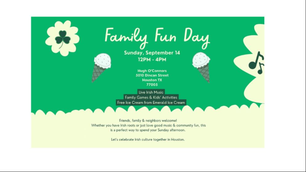 Houston Irish Network: Family Fun Day